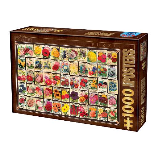 Vintage Collage - Flowers (1000pc puzzle)