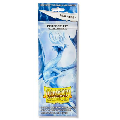 Dragon Shield Standard Perfect Fit Sealable Sleeves - Clear (100 Sleeves)