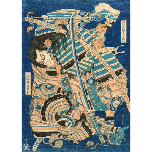 Hokusai - Kamakura no Gengoro Seizing Torinoumi Tasaburo (500pc Puzzle)