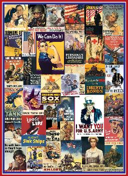 [Eurographics-6000-0937] World War I &amp; II Vintage Posters (1000pc)