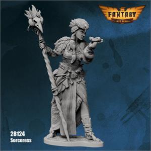 [FIL28124] 28mm Sorceress (Snake/Skull Variant)