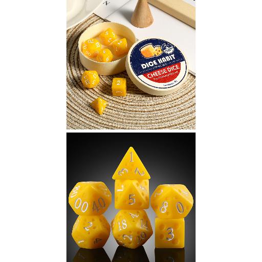[DAD132] Resin Dice Set (7) Cheese