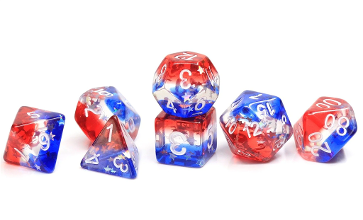[SDZ0005-05] 	Sirius Dice - Dice Set - Star Spangled Banner