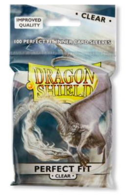[AT-13001] Dragon Shield Standard Perfect Fit Sleeves - Clear/Clear (100 Sleeves)