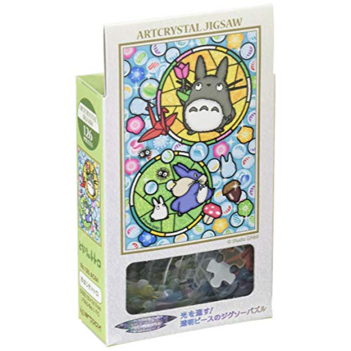 [ENSKY-19481] Stained Glass Jigsaw Puzzle 126pc Glass Pearls - My Neighbor Totoro (Ghibli)