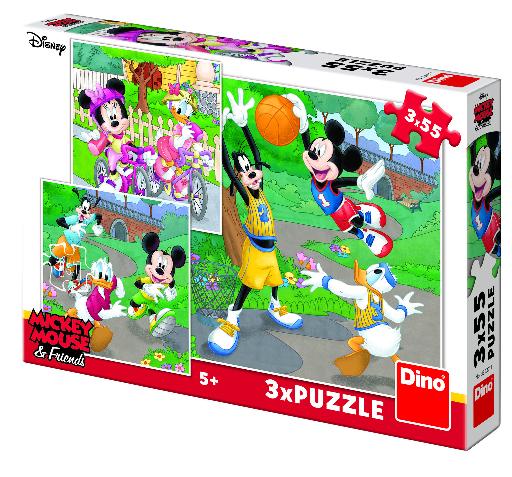 [Dino-33527] 3 Puzzles - Mickey (55)