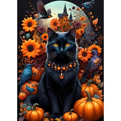 [Bluebird-Puzzle-F-90827] Autumn Cat (500)