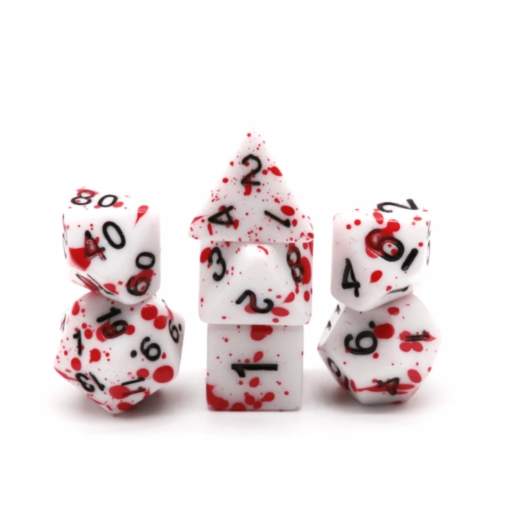 [FBG1267] Blood Splatter RPG Dice Set (7)