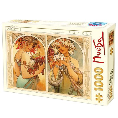 [Dtoys-70074] Alphonse Mucha : Fruit and Flower Dyptich (1000pc)
