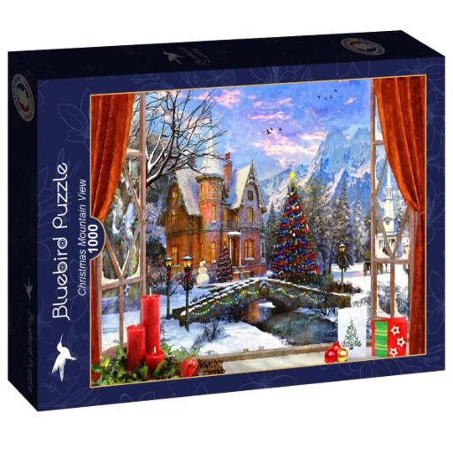 [Bluebird-Puzzle-F-90673] Christmas Mountain View (1000pc)