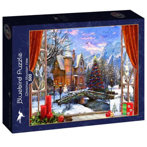 [Bluebird-Puzzle-F-90674] Christmas Mountain View (500pc)