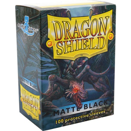 [AT-11002] Dragon Shield Standard Sleeves - Matte Black (100 Sleeves)