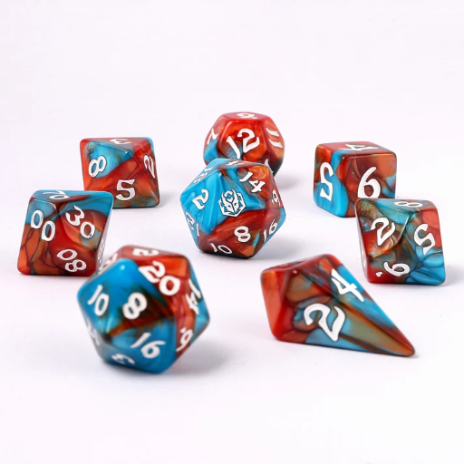[HYG02012] 8 Piece RPG Dice Set Bard's Cloak