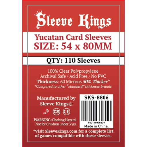 [MDG8806] 54x80mm Yucatan Card Sleeves 60 Microns (110)