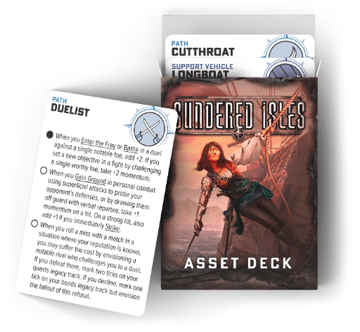 [MUH051V203] Ironsworn Starforged RPG Sundered Isles Asset Deck