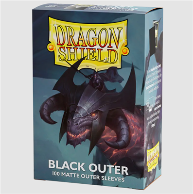 [AT-13003] Dragon Shield Standard size Outer Sleeves - Matte Black (100 Sleeves)
