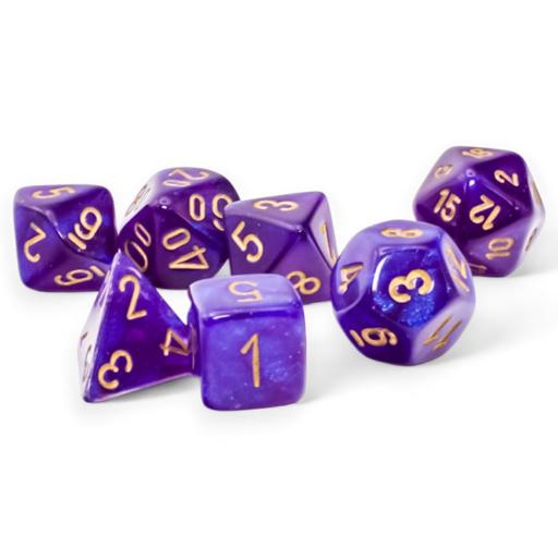 [CHX22587] Chessex Mega Hedrals Borealis Royal Purple with Gold Luminary (7)