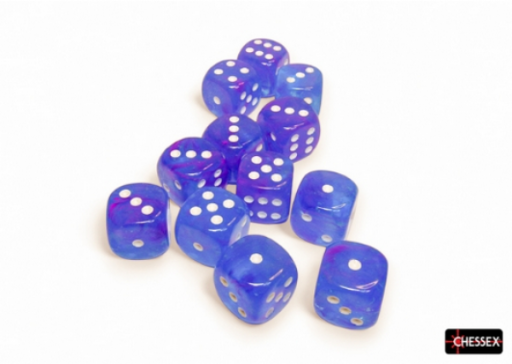 [CHX27767] Nebula 16mm d6 Aura white Luminary Dice Block (12)