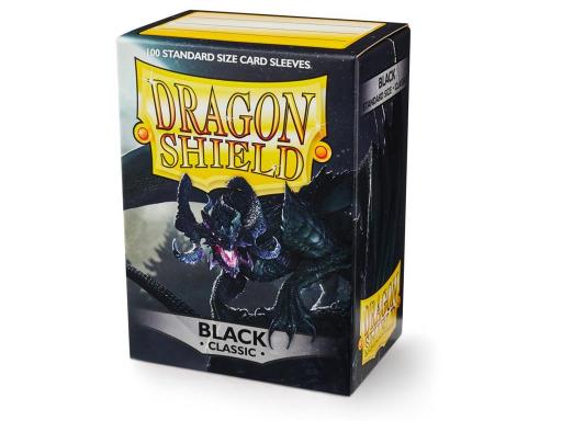 [AT-10002] Dragon Shield Standard Sleeves - Classic Black (100 Sleeves)